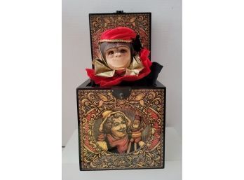 Vintage 1987 Enesco Ltd Edition Faith Wick Musical Jack-in-the-box 'peppino'