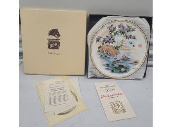 Boehm Porcelain Plate Life's Best Wishes Chinese