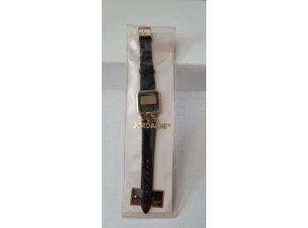 Vintage 80s NOS Jordache Digital Leather Watch