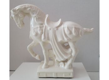 Woah! Vintage MCM 60s Ceramic Crackle Tang Horse Statue