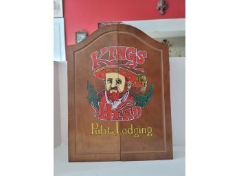 Perfect For The Man Or Lady Cave! Vintage 70s Kings Head Pub & Lodge Dart Board