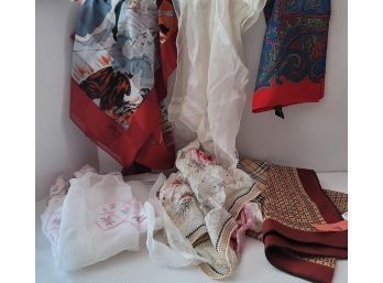 Vintage Scarf, Apron And Pocket Square Lot Incl. Patricia And NOS