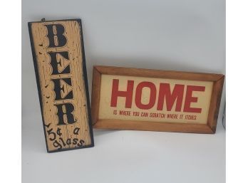 Kitschy Vintage Wooden Signs