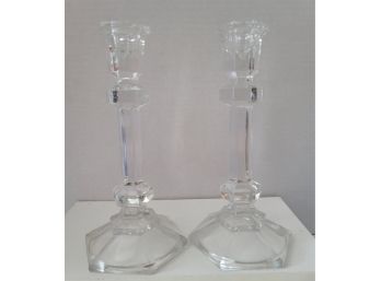 Vintage Crystal Candlestick Holders Excellent Condition