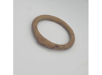 Vintage Wooden Carved Elephant Bangle Bracelet