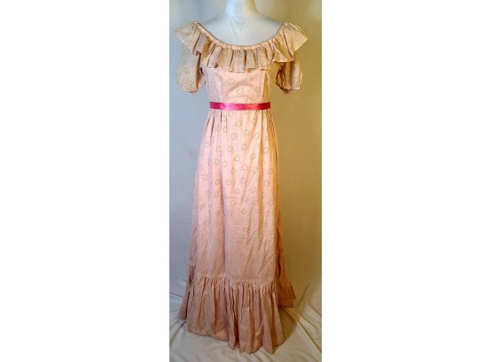 True Vintage Cottagecore! 1970 Floral Homemade Dress!