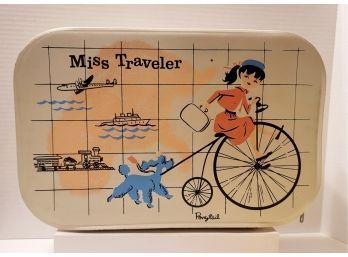Super Cute! Vintage 50s-60s Ponytail Miss Traveler Suitcase
