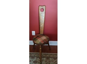 Vintage Standard Chair Co  3 Legged Maple? Keyhole Storytime Or Trifid Milking Stool Amazing Condition