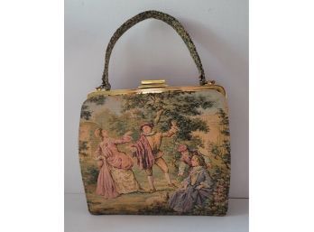 BEAUTIFUL! Vintage La Marquise Petit Point Tapestry Handbag Unbelievable Condition! Made In Italy