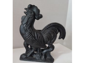 Vintage MCM Cast Iron Rooster Letter Holder Great Condition