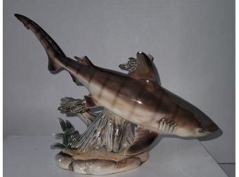 You May Be Cool But You'll Never Be Lusterware Shark Cool! Vtg. MCM Lusterware Shark Figurine Great Condition