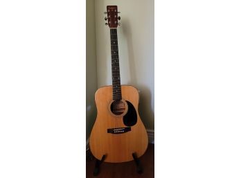 Vintage 90s Lotus Acoustic Guitar With Case Beautiful Rosewood Fretboard And Bridge!