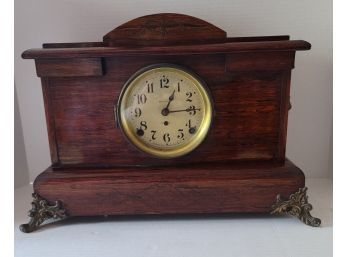 Lovely Antique Seth Thomas Walnut Adamantine Mantle Clock