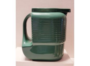 When Water Pitchers Were Pretty! Vtg Late 30s Early 40s Art Deco Style Hall Refrigerator Pitcher With Lid