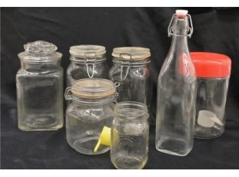 Vintage Fidenza Glass Canisters And More