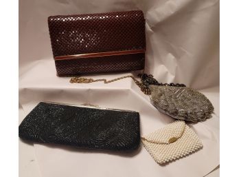 Vintage Bag & Change Purse Lot Different Decades Incl. Aluminum, Corde Bead And More!