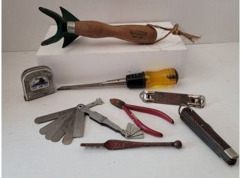 Vintage Tools Incl Red Devil Glass Cutter, Buck Bros Chisel And More!