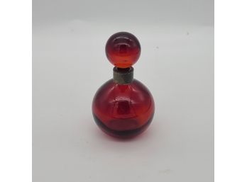 Ooh La La Vintage Red Glass Perfume Bottle