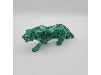 STUNNING Handcarved Malachite Panther