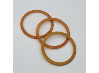 Thin Vintage Marbled Bakelite Stacker Bracelets