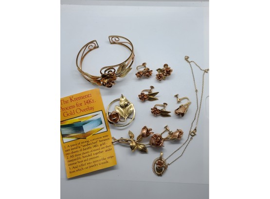 Vintage Krementz 14k Gold Overlay Jewelry #1570 | Auctionninja.com