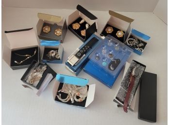 NOS Including Vintage NOS Avon Jewelry And Watch Lot Great Gifts For Collectors!