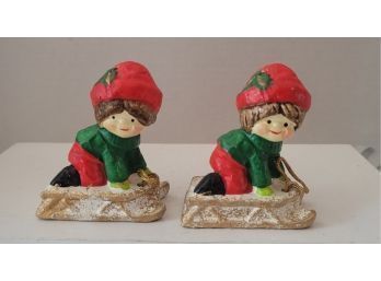 Vintage MCM Ceramic Christmas Ornaments Excellent Condition
