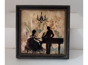 Love This! Vintage 30s Mary Fisher Reverse Hand Painted Silhouette