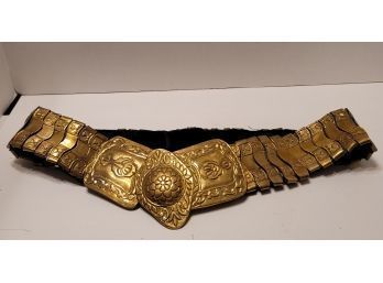Vintage Early 20th Century HEAVY SOLID BRASS Early 1800s Ottoman Replica Hand Crafted Belt.