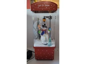 Y'all Need To Bid On This! Adorable Vintage Musical Snowman Snow Machine LET IT SNOW! LET IT SNOW!