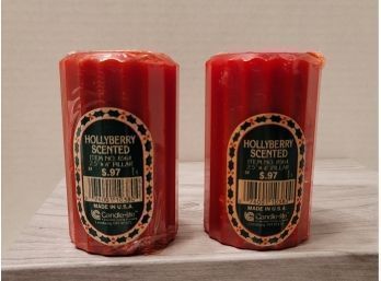 Vintage NOS Candle-lite Hollyberry Scented Candles