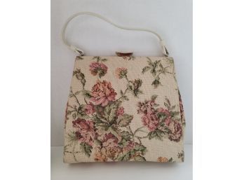 Gorgeous Vintage MC Rose Tapestry Hand Bag Amazing Condition Attached Change Purse!