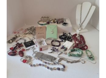 It Don't Mean A Thing Without Bling! NWT And Like New Jewelry Lot Incl. Sterling, Signed, Glass Beads & More
