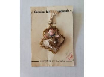 How Cute Is This! Vintage MC NOS Hand Made Indian Papoose Charm