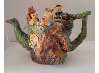 Vintage Paul Cardew Teddybear Picnic Porcelain Teapot