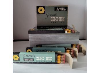 I Don't Think You'll Ever Run Out! Vintage NOS General's Semi-Hex Pencils