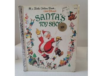Vintage 50s Golden Book Walt Disney's Santa's Toy Shop Book