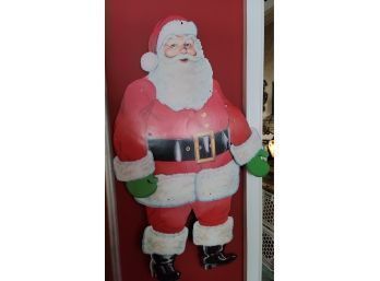 Remember These Especially In School! Extra Large Vintage Cardboard Santa Wall Hanging Great Condition
