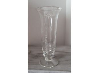 Vintage MCM Atomic Starburst Footed Glass Goblet Excellent Condition