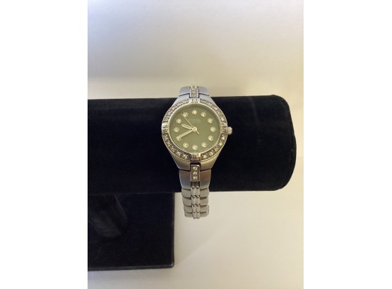 Fossil Blue 100 Meters Pave Crystal Accent Womens Watch