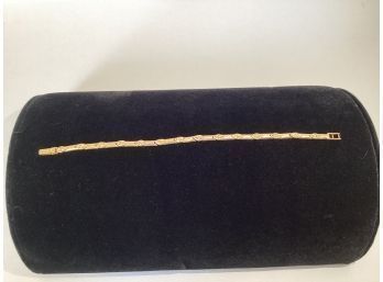 Marked 14k Starburst Etched Gold Bracelet