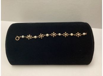 14k Gold & Pearl Bracelet