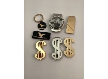 Whitehead Metal Products Silver Tone Dollar Sign & Other Money Clips