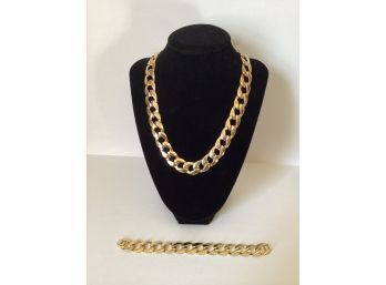 Reversible Matching Necklace & Bracelet Set