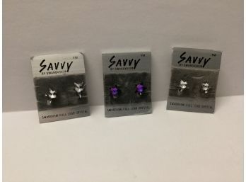 Swarovski Crystal Star Clip Earrings