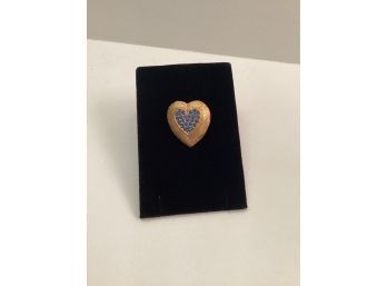 Signed Mamselle Heart Brooch