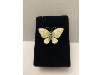 Made In Norway Sterling Butterfly Brooch