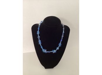 Periwinkle Blue Aurora Borealis Necklace