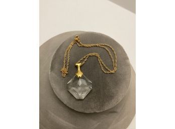 12k GF Necklace With Crystal Pendant