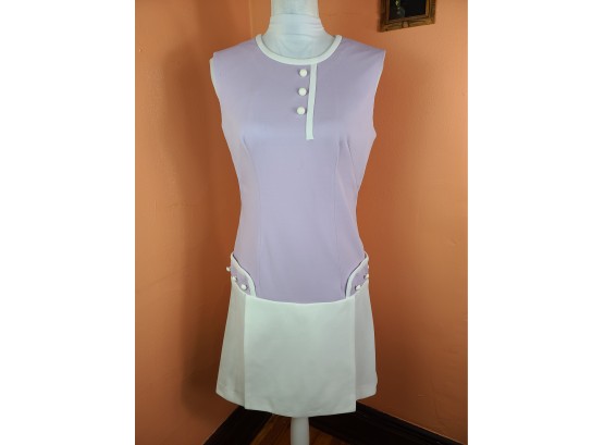 1960s Lavender Mod Dress With Skorts Modern Small